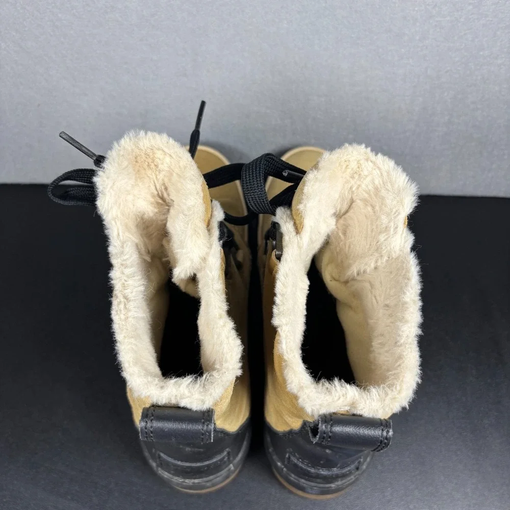 Sorel Tivoli IV Womens 8.5 Winter Boots Tan Suede Waterproof Snow Faux Fur